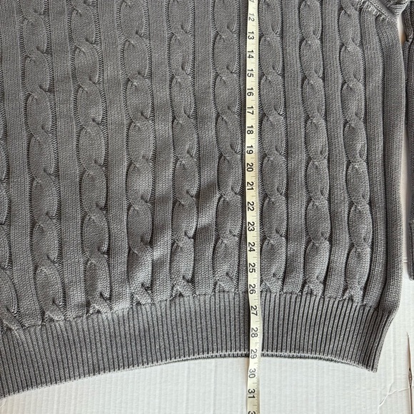 Blumarine Gray Cable Knit Crewneck Sweater Size XXL - Picture 6 of 6